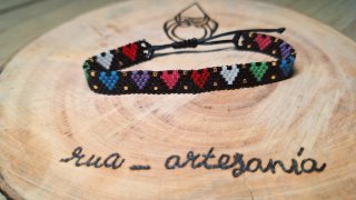 Pulsera Miyuki Corazones Multicolor