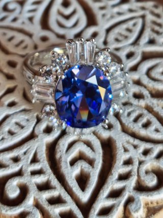 Anillo Plata y pedrería