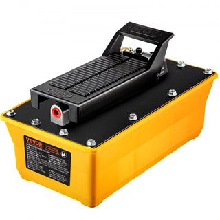 Bomba Hidráulica de Aire, Bomba Hidráulica de Pie de 10,000 PSI, Bomba de Aire/Hidráulica de 1.89 L Operada por Pie, con Manguera y Pistola de Pulverización para Montaje de Maquinaria Pesada, Repa...