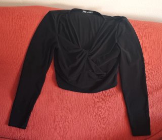 Blusa Zara Talla S Negra Mujer