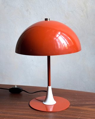 Lampada Space Age Fungo Anni 70 Rossa Bianca