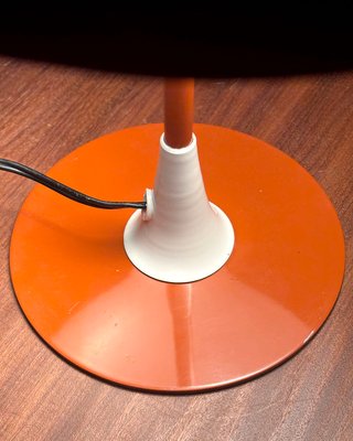 Lampada Space Age Fungo Anni 70 Rossa Bianca