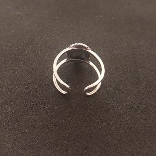 Sortija de plata925 ajustable con contraste