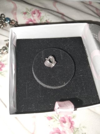 Lote charms Pandora plata y perlas circonitas