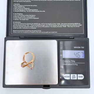 Anillo Oro 18K, Infinito con Piedras, 4.67gr, T-6