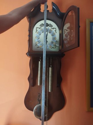 Reloj de pared antiguo Hersa,  Tempus Fugit.
