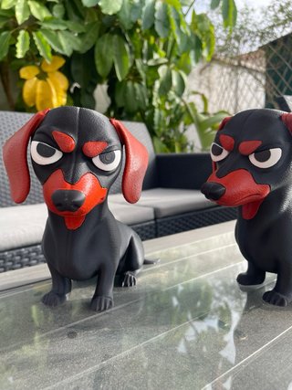 Figura Teckel gruñon 3d