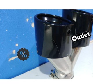 FE COLA IZQ ESCAPE UNIVERSAL 4 x 89MM ACERO INOX NEGRO AHUMA