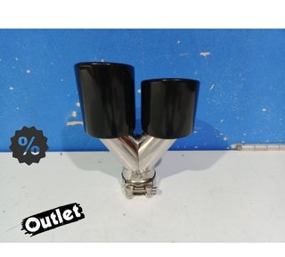 FE COLA IZQ ESCAPE UNIVERSAL 4 x 89MM ACERO INOX NEGRO AHUMA