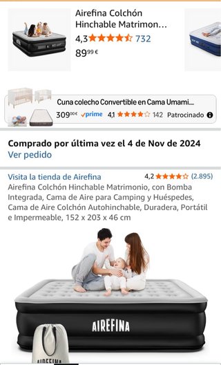 Colchón Hinchable Airefina 2 Plazas