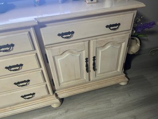 Mueble Comedor Madera Beige y Marrón