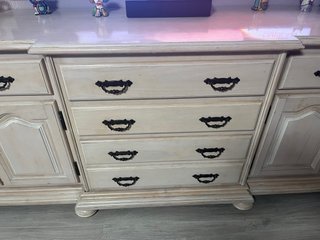 Mueble Comedor Madera Beige y Marrón