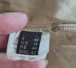 Falda larga italiana T46 Beige/Marrón