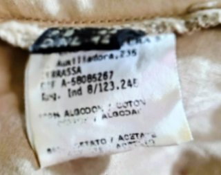 Falda larga italiana T46 Beige/Marrón