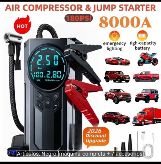 Arrancador de Batería 8000A 10 en 1