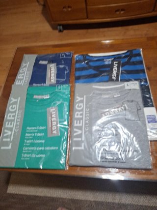Lote 4 Camisetas LIVERGY Talla L