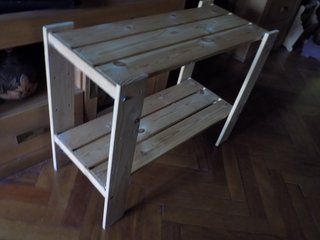 Mueble auxiliar/banco madera natural