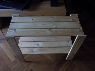 Mueble auxiliar/banco madera natural