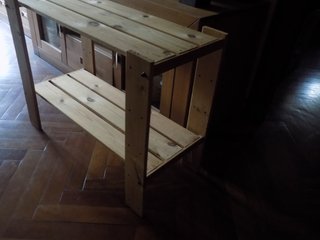 Mueble auxiliar/banco madera natural