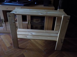 Mueble auxiliar/banco madera natural