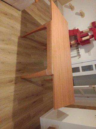 Mesa de comedor extensible de madera
