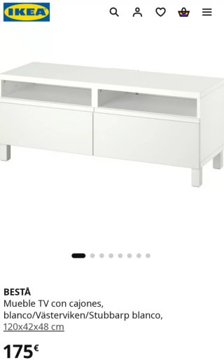 Cómoda TV Ikea Beige/Blanco