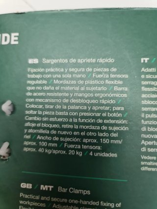 4 Sargentos de apriete rápido Parkside