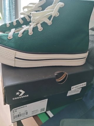 Zapatillas Converse Mujer Verdes Estrellas