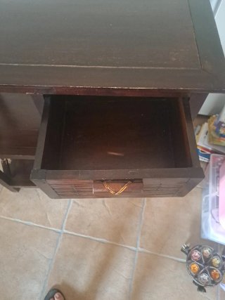 Mueble de entrada colonial madera