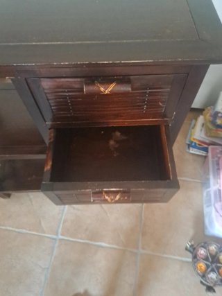 Mueble de entrada colonial madera