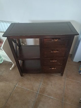 Mueble de entrada colonial madera