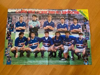 Poster Guerin Sportivo double face Italia/Samp