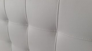 Cabecero cama 135 blanco polipiel texturizada