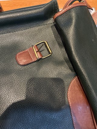 Bolso Duracell Piel Marrón y Verde