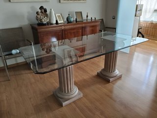 Mesa Comedor Cristal y Mármol