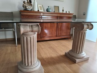 Mesa Comedor Cristal y Mármol