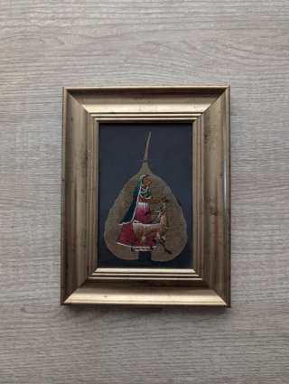 Pintura India Hoja Pipal Arte Hindú