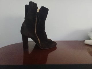 Botines de tacón marrones