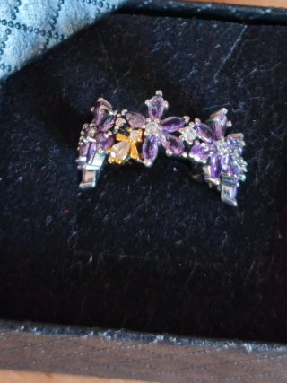 Anillo floral de Plata