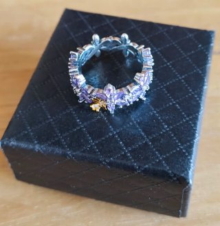 Anillo floral de Plata