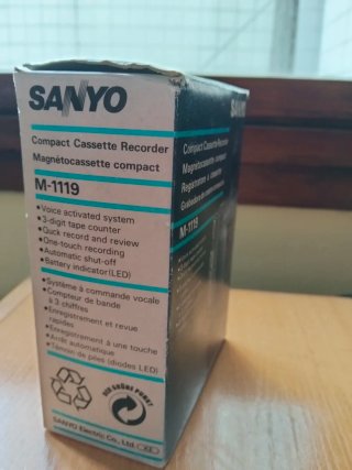 Grabadora Cassette Sanyo M-1119 Voz