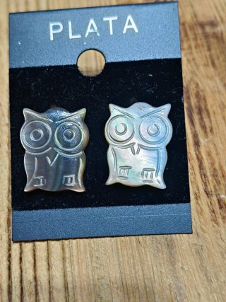Pendientes de nácar y plata