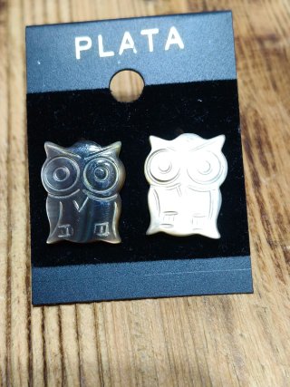 Pendientes de nácar y plata