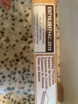 Cuna bebé madera blanca y natural