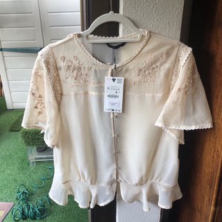 Blusa Zara Beige Talla XL