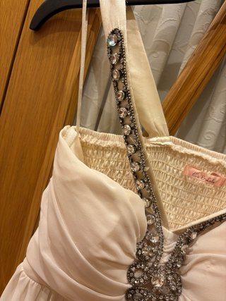 Vestido largo beige Eva & Lola