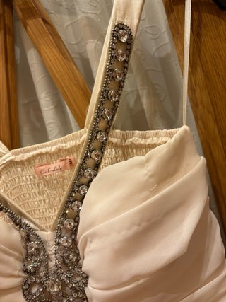 Vestido largo beige Eva & Lola