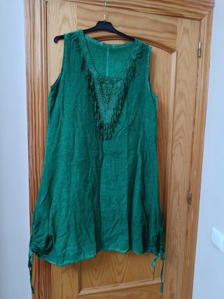 Vestido playero verde talla 44/2XL
