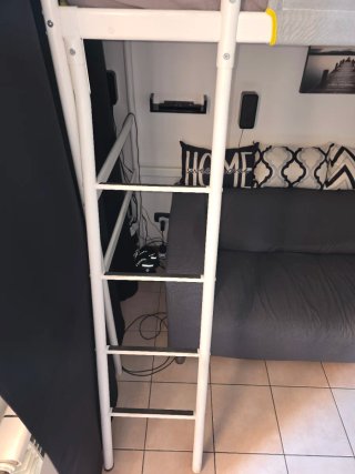Divano e letto tessuto grigio
