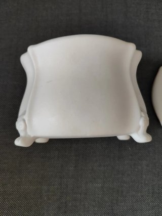 Caja joyero antigua porcelana blanca biscuit